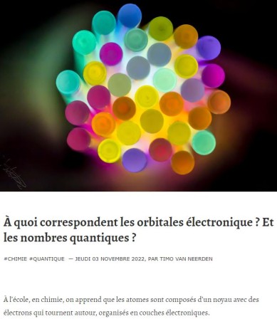 Couleur Science Timo Quoi Correspondent Les Orbitales