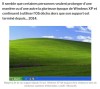 Malgré la fin de son support depuis 10 ans, Windows XP fait toujours de la résistance dans de nombreux systèmes d'information. (crédit : Microsoft)