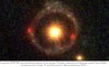 La galaxie JWST-ER1, remarquablement dense, et son anneau d'Einstein, capturés par le télescope spatial James Webb l'année dernière. Crédits : P. van Dokkum et al., Nature Astronomy, 2023
