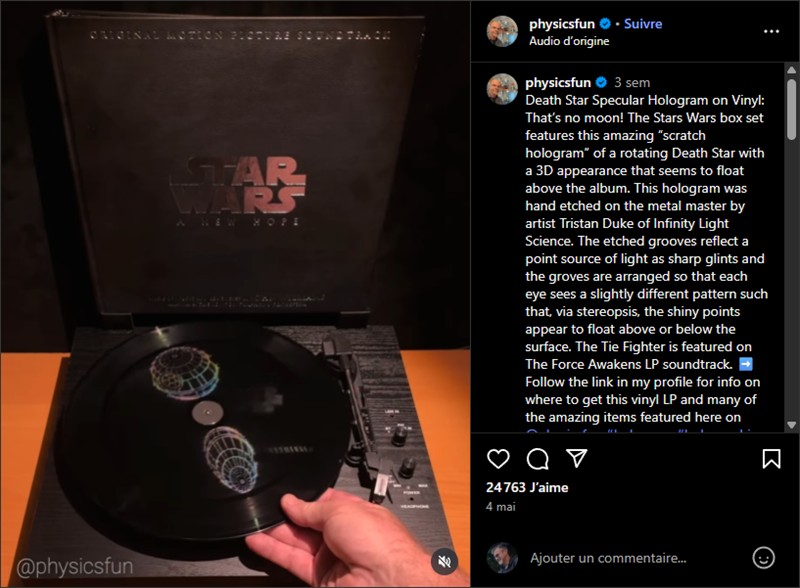 physicsfun - Death Star Specular Hologram on Vinyl