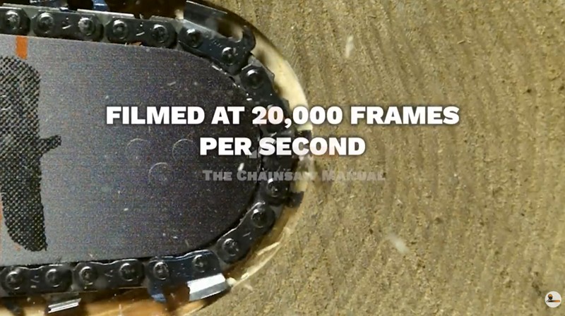 The Chainsaw Manual - 20,000 FPS Slow Motion: See How a Chainsaw Actually Cuts Wood
