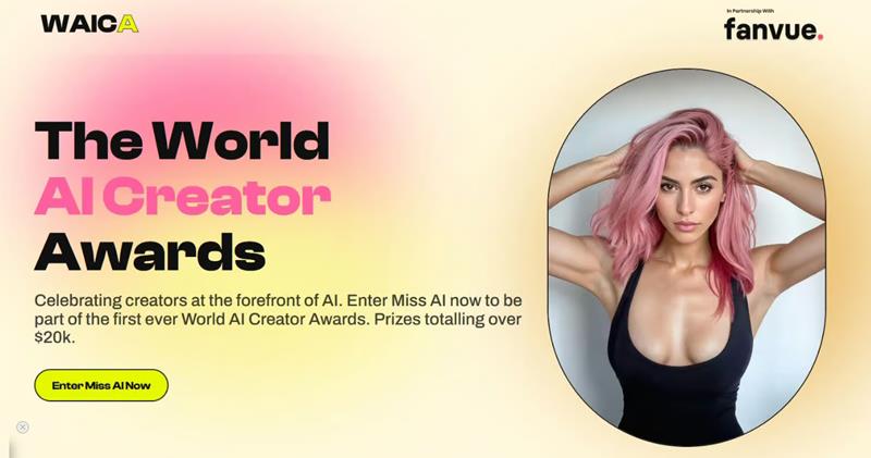Aitana Lopez, une influenceuse entièrement créée par l'IA, est membre du jury du premier concours de Miss IA. © Photographie Courtesy of World AI Creator Awards