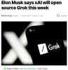 Elon Musk’s AI startup xAI will open source Grok, its chatbot rivaling ChatGPT, this week, the entrepreneur said, days after suing OpenAI and complaining that the Microsoft-backed startup had deviated from its open source roots.