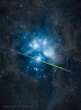 APOD - The Meteor and the Star Cluster 