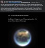 The James Webb Space Telescope (JWST) - jolie et intrigante photo de Titan, une lune de Saturn