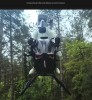futura-sciences - une scène mythique de Star Wars en forêt avec un speeder bike par Volonaut