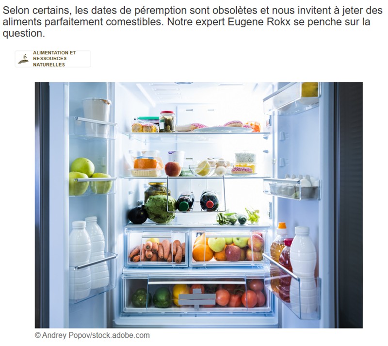 Cordis - Quand faut-il jeter les aliments
