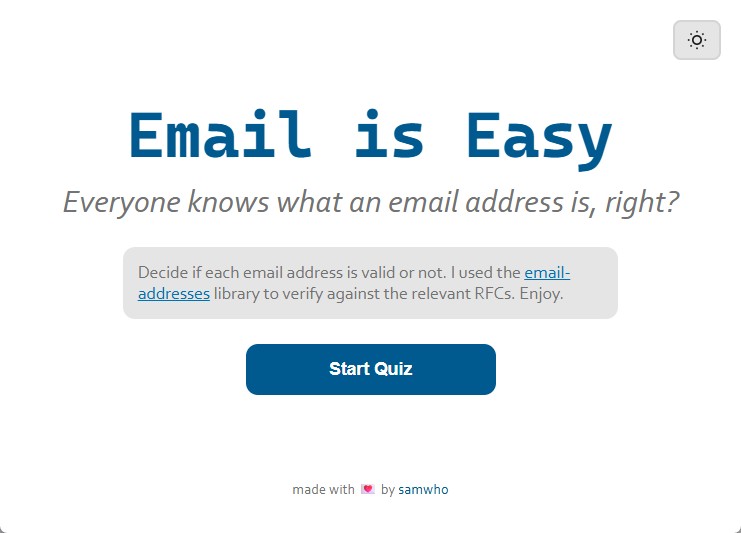 e-mail.wtf - Everyone knows what an email address is, right - ou pas