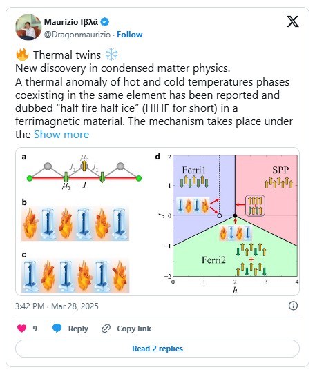 futura-sciences - Un état de la matière au niveau quantique « mi-glace, mi-feu » vient d’être découvert et pourrait bouleverser l’énergie et la tech
