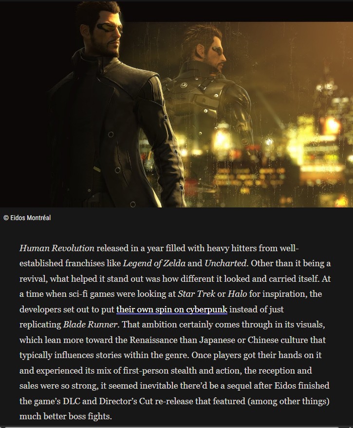Gizmodo - ‘Deus Ex’ Did Good Work, and I Wish It Could Do More