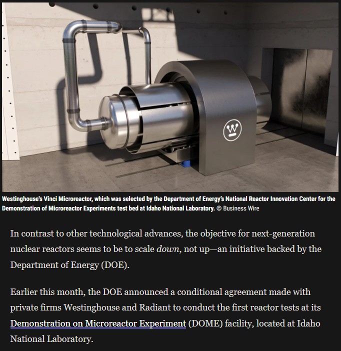 Gizmodo - The U.S. Is Testing Tiny Nuclear Reactors That Can Go Practically Anywhere