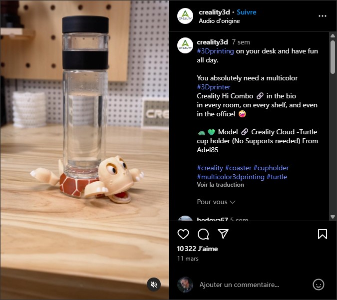 creality3d - Creality Cloud -Turtle cup holder (No Supports needed) From Adel85