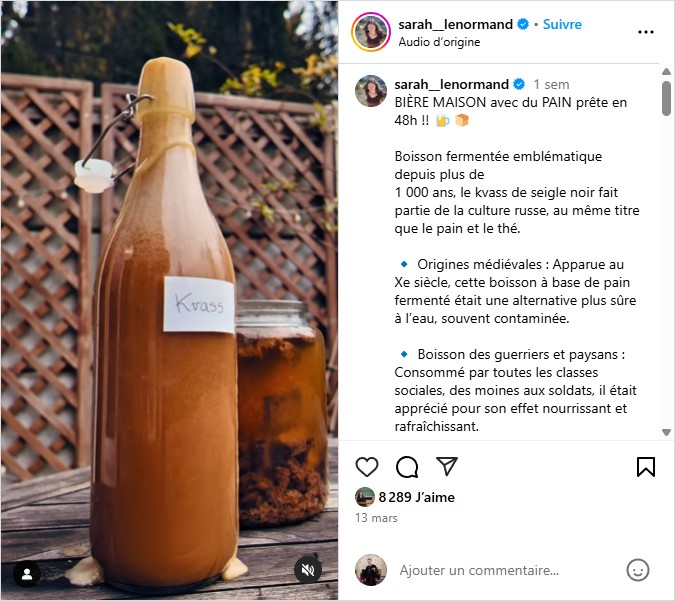 sarah__lenormand - le kvass, un genre de bière à base de pain grillé