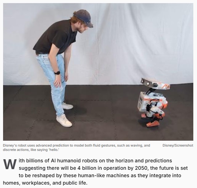interestingengineering - Disney’s Wall-E-style droid robot mirrors human actions, expressions in real time