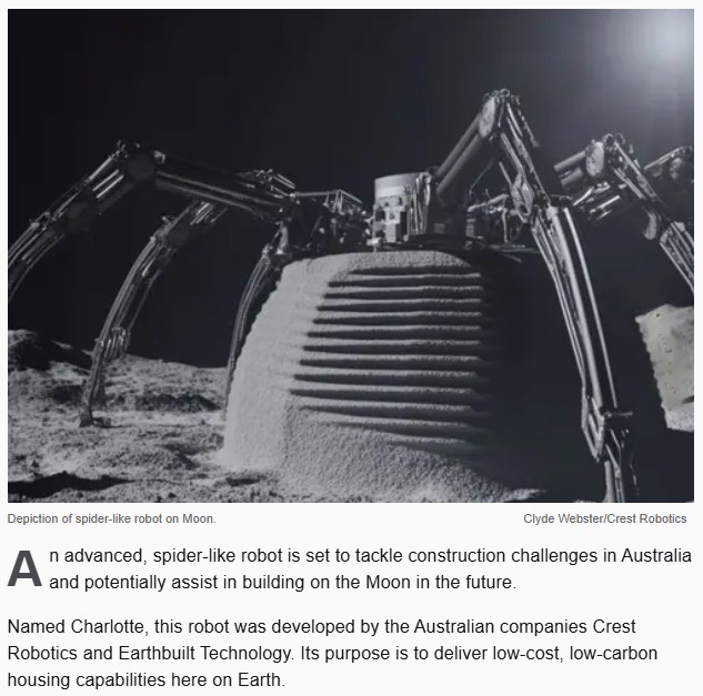 interestingengineering - Australia’s new robot 3D prints a home overnight; could build lunar bases one day