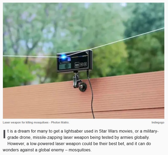 interestingengineering - Video: China’s missile defense-style mosquito zapping laser kills 30 bugs per second