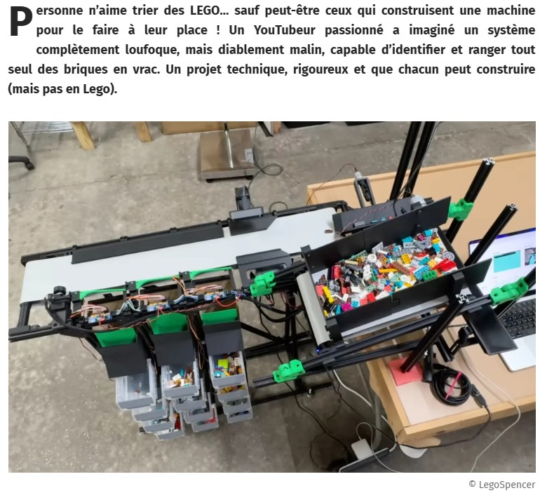 JDG - Il existe enfin une machine à trier les briques LEGO
