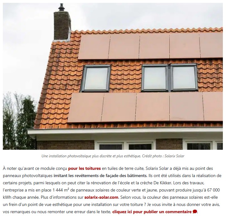 neozone - Solarix Solar dévoile un étonnant panneau solaire en « terre cuite » de 355 W