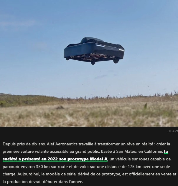 presse-citron - Une voiture volante est là, et elle passera au dessus de vous plus vite que prévu
