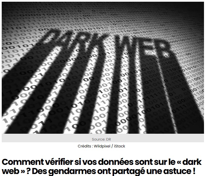 sciencepost - Comment vérifier si vos données sont sur le « dark web » - via votre compte Google