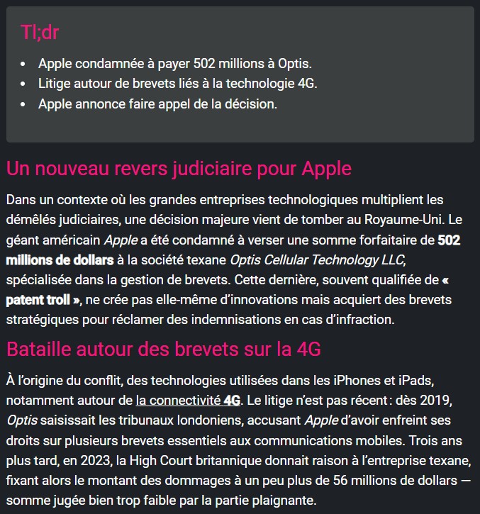 servicesmobiles - Apple condamné : un demi-milliard pour avoir sous-estimé un « patent troll »