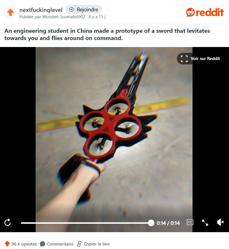 theawesomer - Gesture-controlled Flying Sword