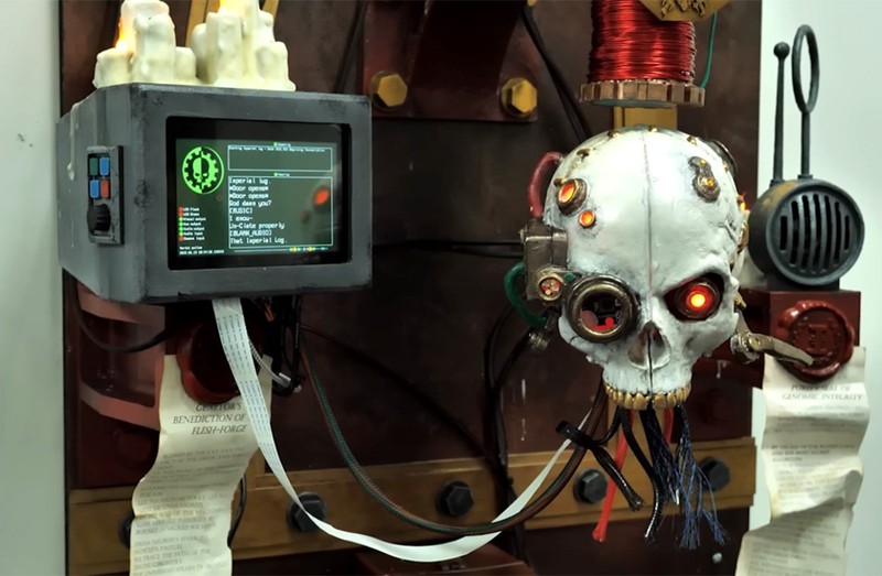 theawesomer - Making a Warhammer 40k Talking Skull