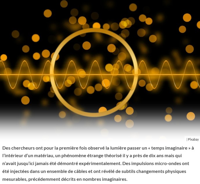 trustmyscience - Percée : des physiciens observent la lumière passer du « temps imaginaire » dans un matériau