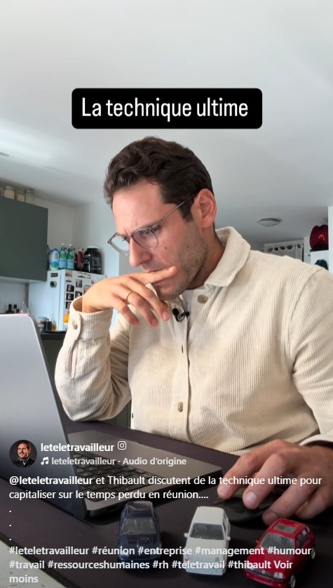 @leteletravailleur et Thibault discutent de la technique ultime pour capitaliser sur le temps perdu en réunion