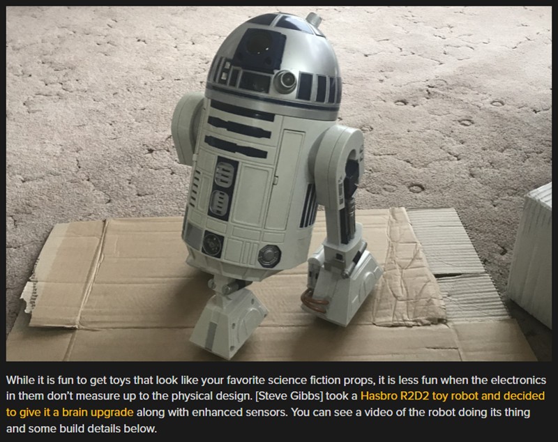 hackaday - R2D2 Gets New Brains