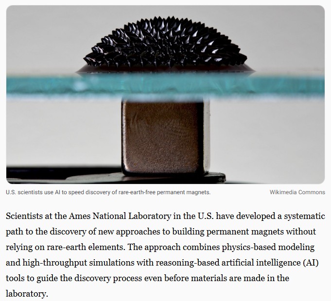 interestingengineering - US lab cracks the code for building powerful magnets free of rare earth metals