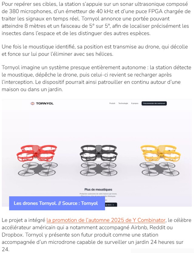 numerama - Vous pouvez désormais réserver un drone tueur de moustiques (et c’est français)