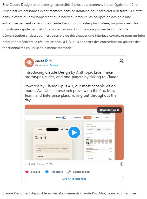 presse-citron - Anthropic dévoile « Claude Design »