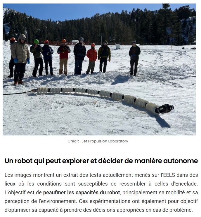 sciencepost - Un serpent d’acier sur Encelade : l’incroyable robot de la NASA pour infiltrer les abysses extraterrestres
