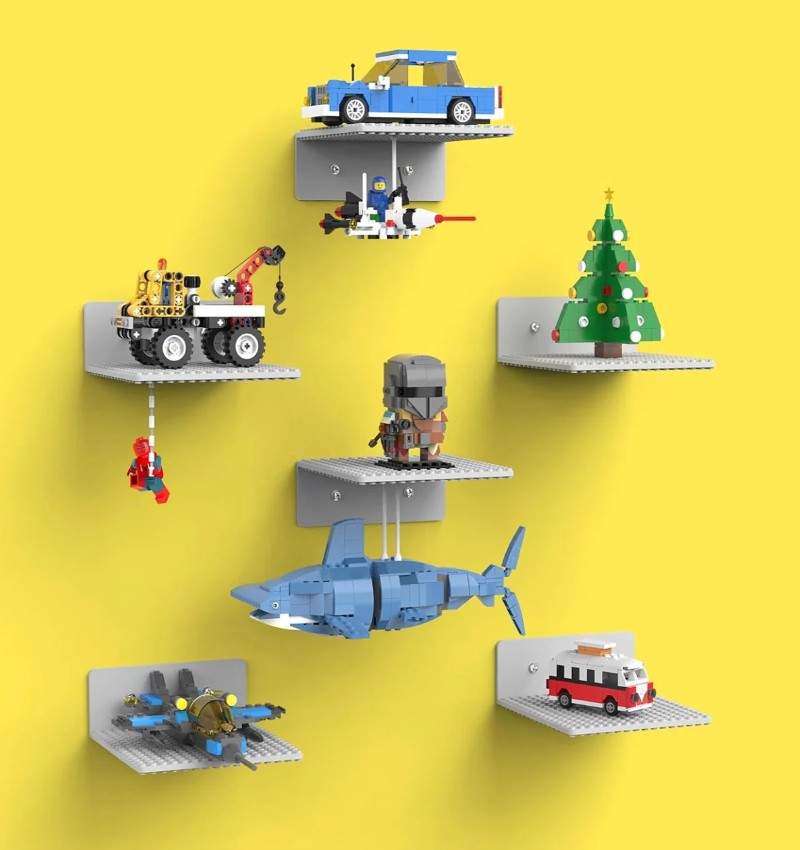 theawesomer - BlissBox Studded LEGO Display Shelves