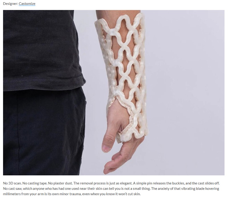 yankodesign - A 4D-Printed Cast You Can Actually Shower In