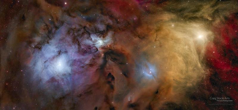 Colorful Stars and Clouds near Rho Ophiuchi - Craig Stocks