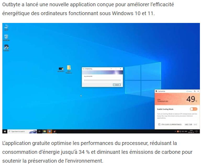 Outbyte a lancé une nouvelle application conçue pour améliorer l’efficacité énergétique des ordinateurs fonctionnant sous Windows 10 et 11.