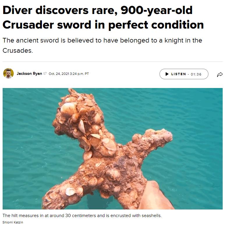 cnet.com diver-discovers-rare-900-year-old-sword-crusader-sword-in-perfect-condition.jpg
