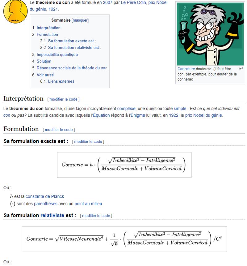 fr.wikipedia.org Wikipédia -Pastiches Théorème_du_con.jpg