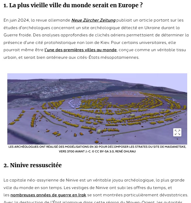 futura-sciences - 10 découvertes en 2024 qui changent notre vision du passé