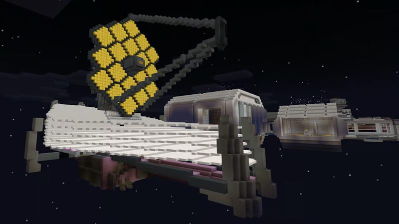 futura-sciences - le télescope spatial James-Webb en map Minecraft