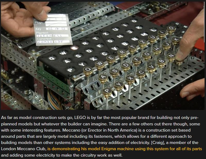 An Enigma Machine Built In Meccano