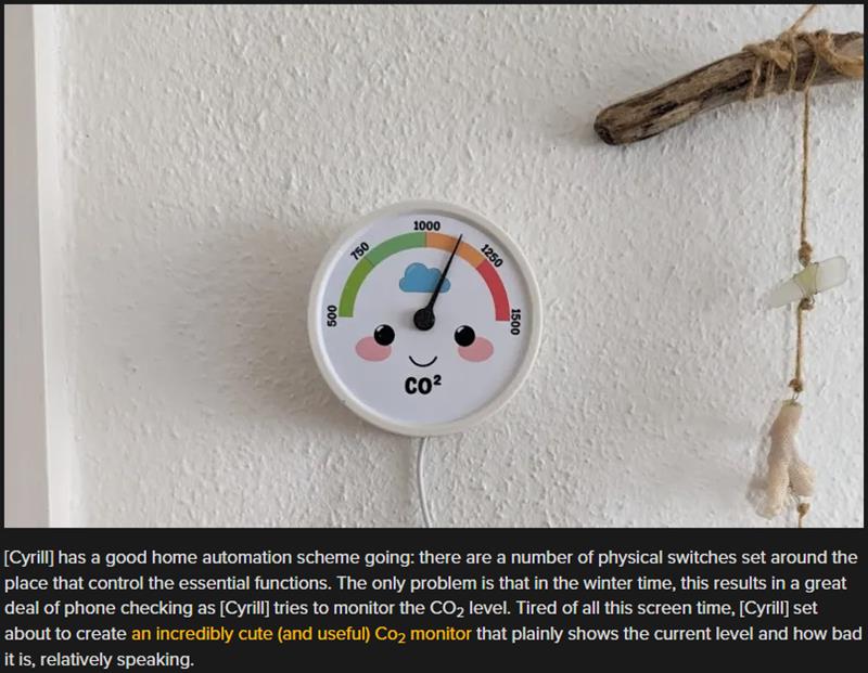 an incredibly cute (and useful) Co2 monitor