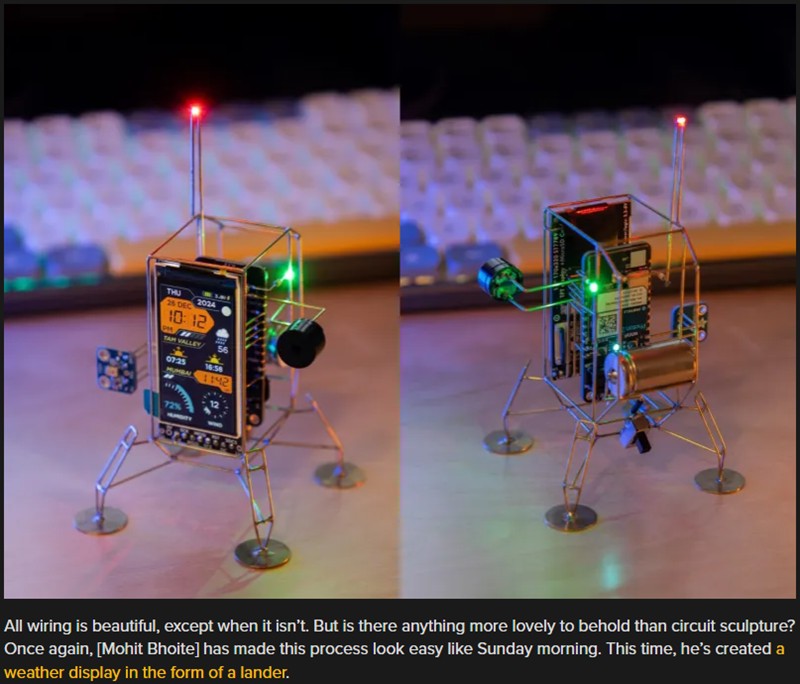 hackaday - Landing Soon: This Beautiful Weather Display