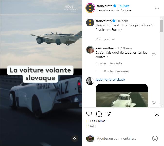 Une voiture volante slovaque autorisée à voler en Europe