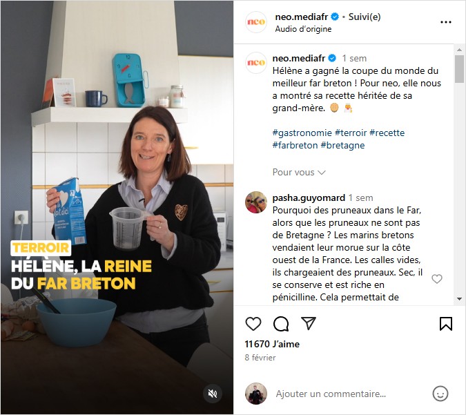 neo.mediafr - Hélène a gagné la coupe du monde du meilleur far breton