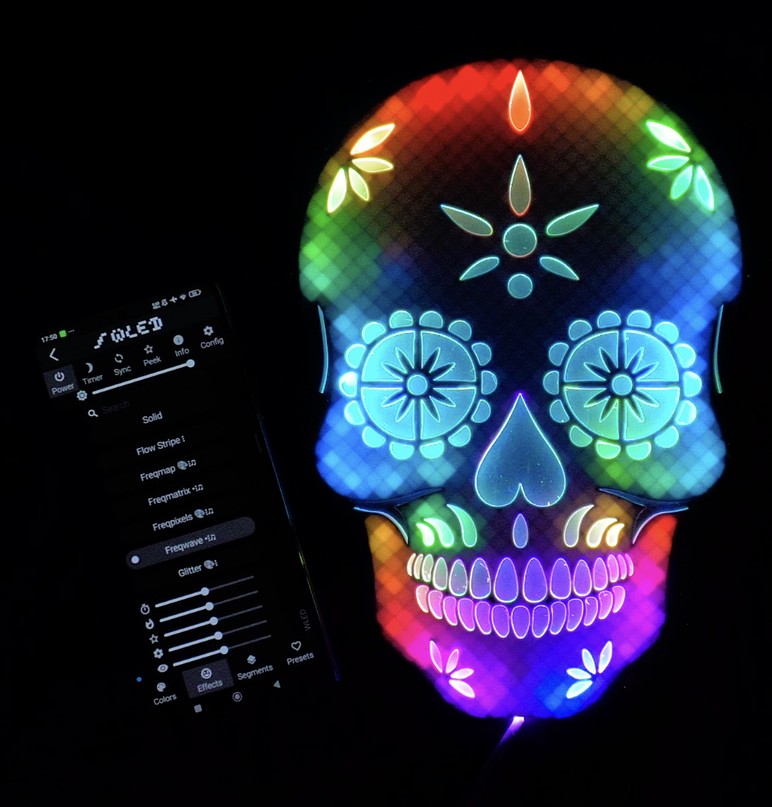 instructables - Decorative Skull LED Lighting (WLED - ESP8266 - WS2812)