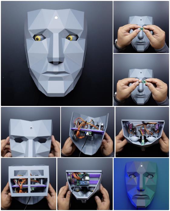 instructables - Face With Animatronic Eyes, Motion Detection and Voice