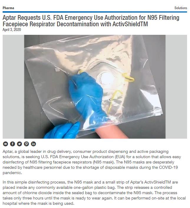 news.aptar.com aptar-requests-u-s-fda-emergency-use-authorization-for-n95-filtering-facepiece-respirator-decontamination-with-activshieldtm.jpg